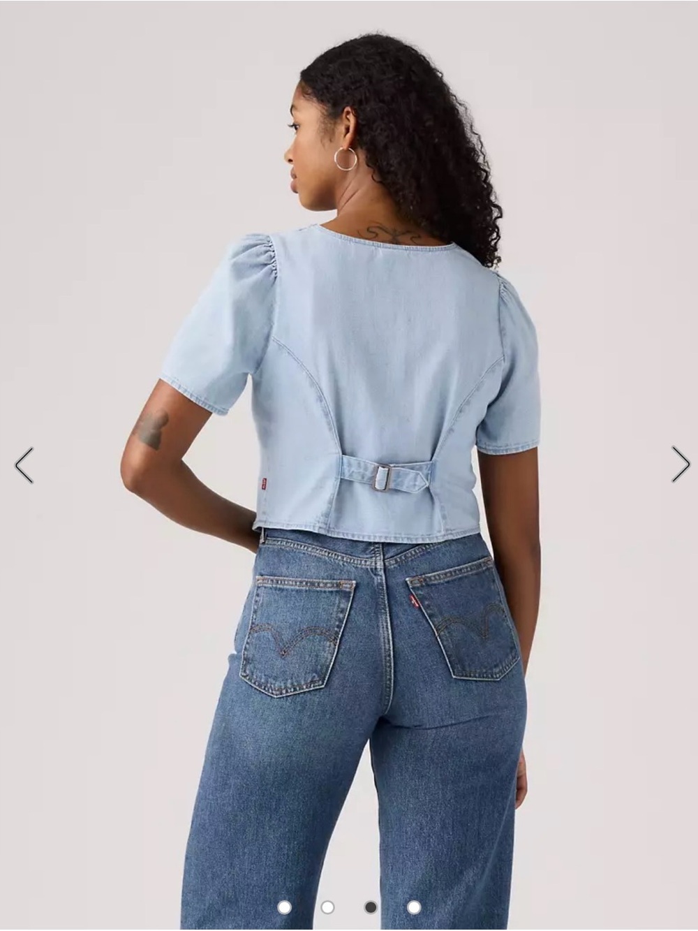 Levi’s Moxie Short-Sleeve Denim Blouse - Picture 3 of 14